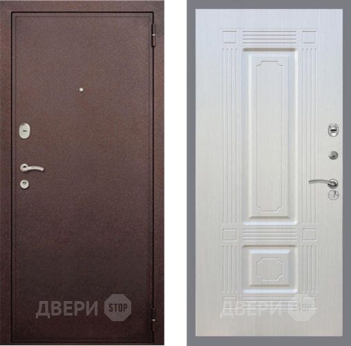 Входная металлическая Дверь Рекс (REX) 2 Медный Антик FL-2 Лиственница беж в Наро-Фоминске