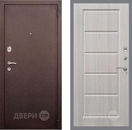 Входная металлическая Дверь Рекс (REX) 2 Медный Антик FL-39 Беленый дуб в Наро-Фоминске
