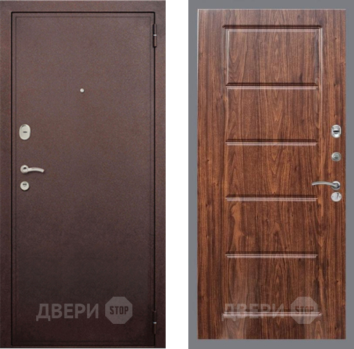 Дверь Рекс (REX) 2 Медный Антик FL-39 орех тисненый в Наро-Фоминске