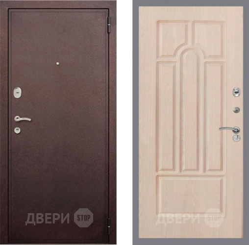 Дверь Рекс (REX) 2 Медный Антик FL-58 Беленый дуб в Наро-Фоминске