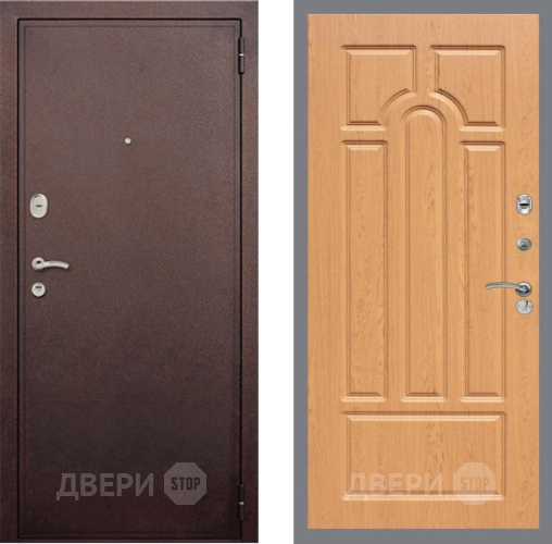 Входная металлическая Дверь Рекс (REX) 2 Медный Антик FL-58 Дуб в Наро-Фоминске