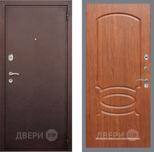 Входная металлическая Дверь Рекс (REX) 2 Медный Антик FL-128 Морёная берёза в Наро-Фоминске