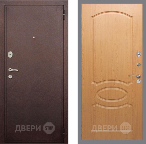 Входная металлическая Дверь Рекс (REX) 2 Медный Антик FL-128 Дуб в Наро-Фоминске