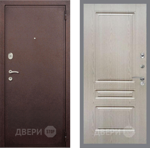 Дверь Рекс (REX) 2 Медный Антик FL-243 Беленый дуб в Наро-Фоминске