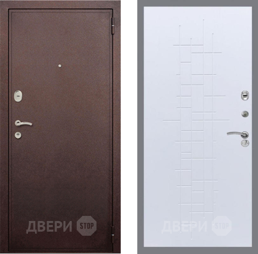 Входная металлическая Дверь Рекс (REX) 2 Медный Антик FL-289 Белый ясень в Наро-Фоминске