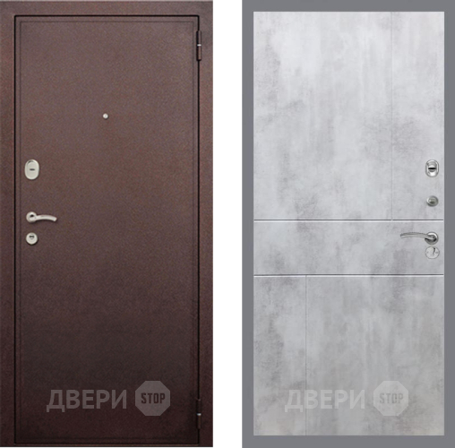 Дверь Рекс (REX) 2 Медный Антик FL-290 Бетон светлый в Наро-Фоминске