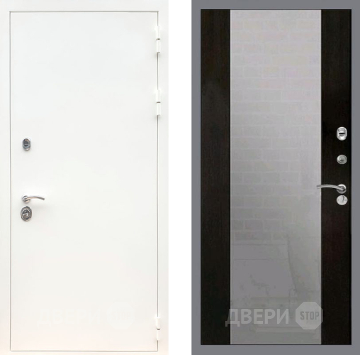 Дверь Рекс (REX) 5 Белая Шагрень СБ-16 Зеркало Венге в Наро-Фоминске