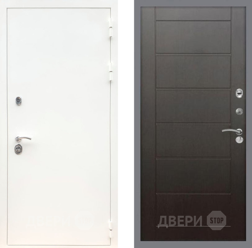 Входная металлическая Дверь Рекс (REX) 5 Белая Шагрень Сити Венге в Наро-Фоминске