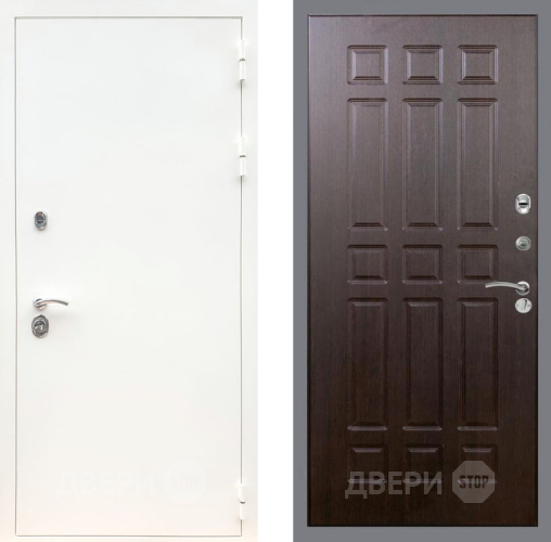 Входная металлическая Дверь Рекс (REX) 5 Белая Шагрень FL-33 Венге в Наро-Фоминске