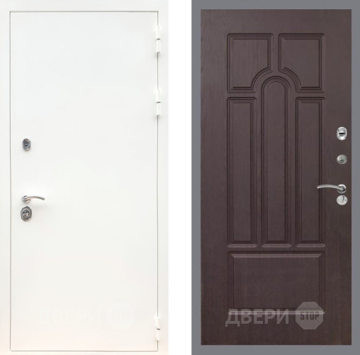 Входная металлическая Дверь Рекс (REX) 5 Белая Шагрень FL-58 Венге в Наро-Фоминске