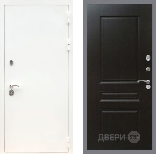 Входная металлическая Дверь Рекс (REX) 5 Белая Шагрень FL-243 Венге в Наро-Фоминске