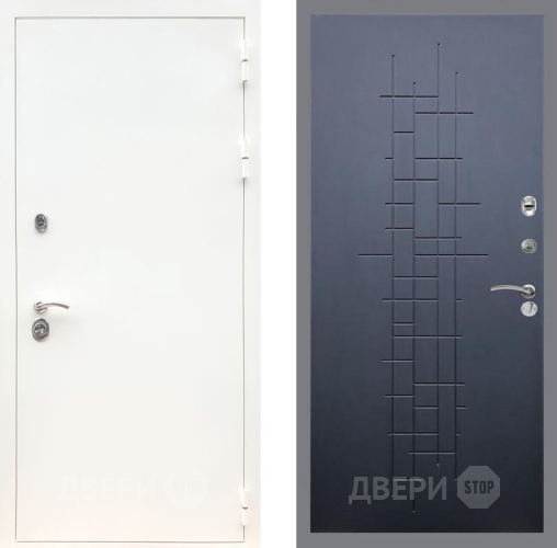 Входная металлическая Дверь Рекс (REX) 5 Белая Шагрень FL-289 Ясень черный в Наро-Фоминске