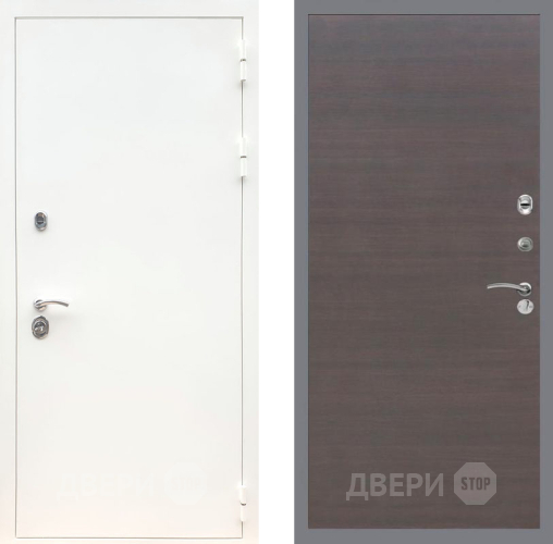 Входная металлическая Дверь Рекс (REX) 5 Белая Шагрень GL венге поперечный в Наро-Фоминске