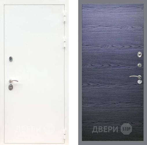 Входная металлическая Дверь Рекс (REX) 5 Белая Шагрень GL Дуб тангенальный черный в Наро-Фоминске