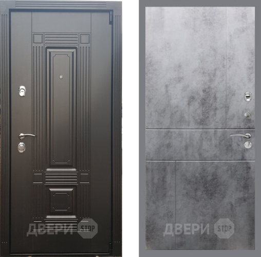 Входная металлическая Дверь Рекс (REX) 9 FL-290 Бетон темный в Наро-Фоминске
