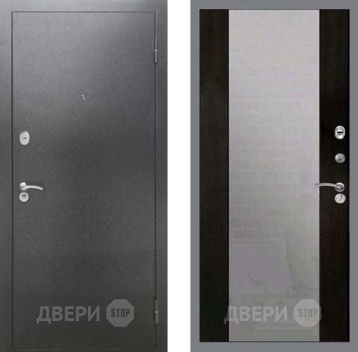 Дверь Рекс (REX) 2А Серебро Антик СБ-16 Зеркало Венге в Наро-Фоминске