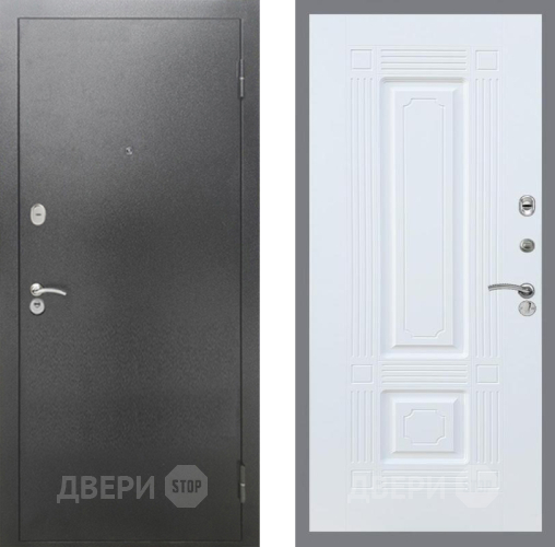 Дверь Рекс (REX) 2А Серебро Антик FL-2 Силк Сноу в Наро-Фоминске