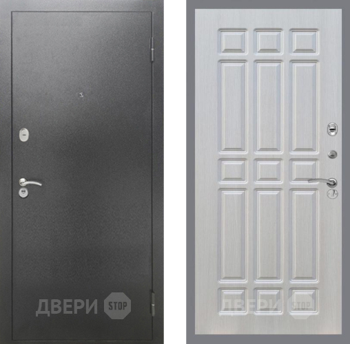Входная металлическая Дверь Рекс (REX) 2А Серебро Антик FL-33 Лиственница беж в Наро-Фоминске