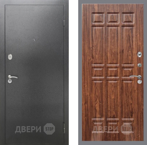 Входная металлическая Дверь Рекс (REX) 2А Серебро Антик FL-33 орех тисненый в Наро-Фоминске