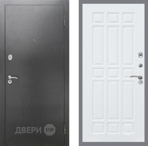 Входная металлическая Дверь Рекс (REX) 2А Серебро Антик FL-33 Силк Сноу в Наро-Фоминске