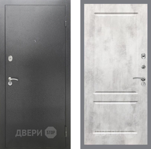 Дверь Рекс (REX) 2А Серебро Антик FL-117 Бетон светлый в Наро-Фоминске