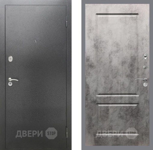 Дверь Рекс (REX) 2А Серебро Антик FL-117 Бетон темный в Наро-Фоминске