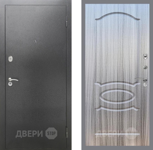 Входная металлическая Дверь Рекс (REX) 2А Серебро Антик FL-128 Сандал грей в Наро-Фоминске