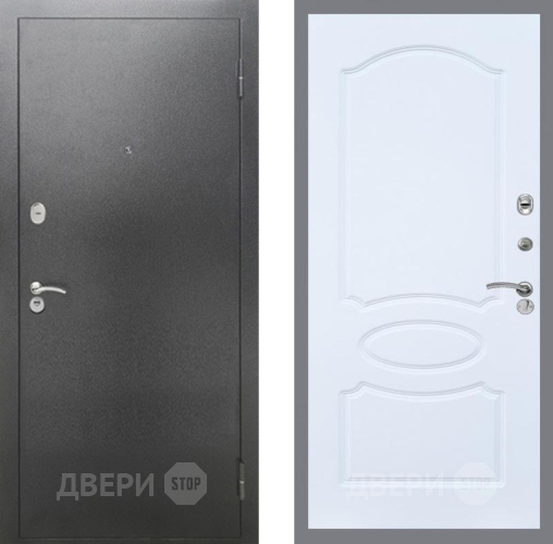 Входная металлическая Дверь Рекс (REX) 2А Серебро Антик FL-128 Силк Сноу в Наро-Фоминске
