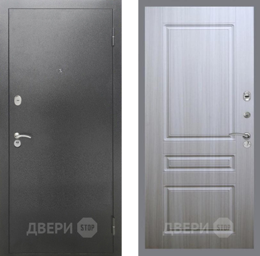 Входная металлическая Дверь Рекс (REX) 2А Серебро Антик FL-243 Сандал белый в Наро-Фоминске