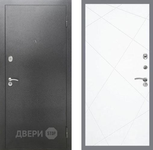Входная металлическая Дверь Рекс (REX) 2А Серебро Антик FL-291 Силк Сноу в Наро-Фоминске