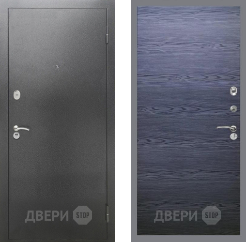 Дверь Рекс (REX) 2А Серебро Антик GL Дуб тангенальный черный в Наро-Фоминске