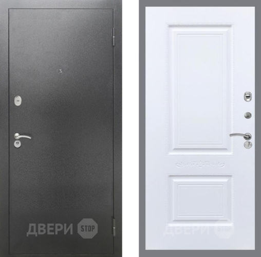 Дверь Рекс (REX) 2А Серебро Антик Смальта Силк Сноу в Наро-Фоминске