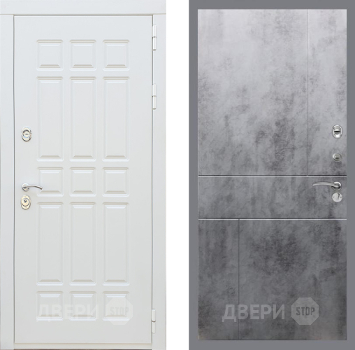 Входная металлическая Дверь Рекс (REX) 8 Силк Сноу FL-290 Бетон темный в Наро-Фоминске