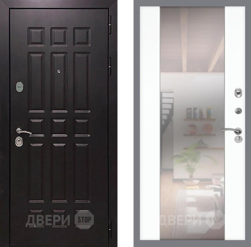 Входная металлическая Дверь Рекс (REX) 8 СБ-16 Зеркало Силк Сноу в Наро-Фоминске