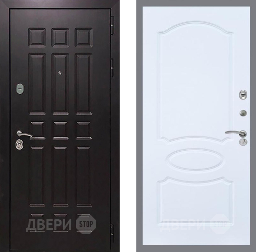 Входная металлическая Дверь Рекс (REX) 8 FL-128 Силк Сноу в Наро-Фоминске