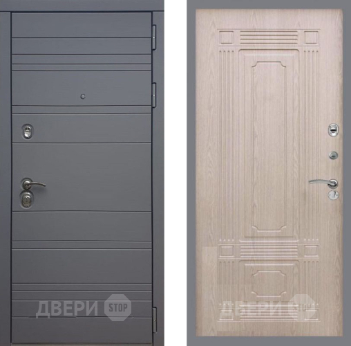 Входная металлическая Дверь Рекс (REX) 14 силк титан FL-2 Беленый дуб в Наро-Фоминске