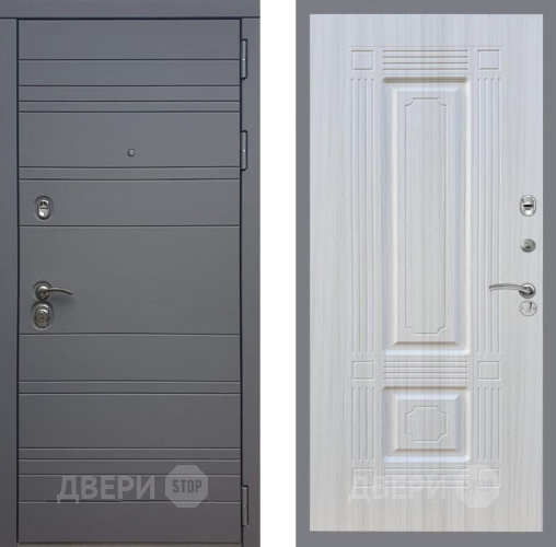 Входная металлическая Дверь Рекс (REX) 14 силк титан FL-2 Сандал белый в Наро-Фоминске