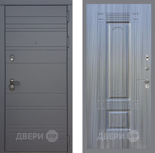 Входная металлическая Дверь Рекс (REX) 14 силк титан FL-2 Сандал грей в Наро-Фоминске