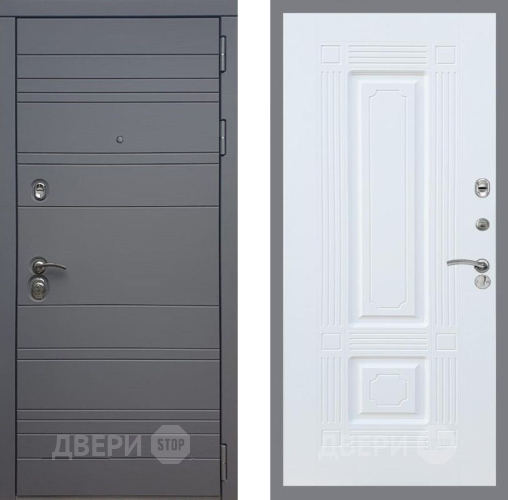 Входная металлическая Дверь Рекс (REX) 14 силк титан FL-2 Силк Сноу в Наро-Фоминске
