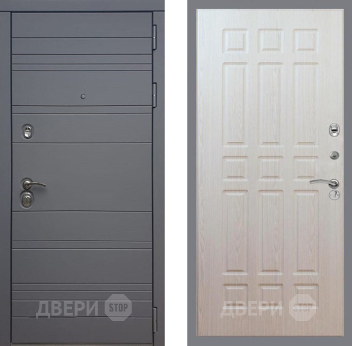 Входная металлическая Дверь Рекс (REX) 14 силк титан FL-33 Беленый дуб в Наро-Фоминске