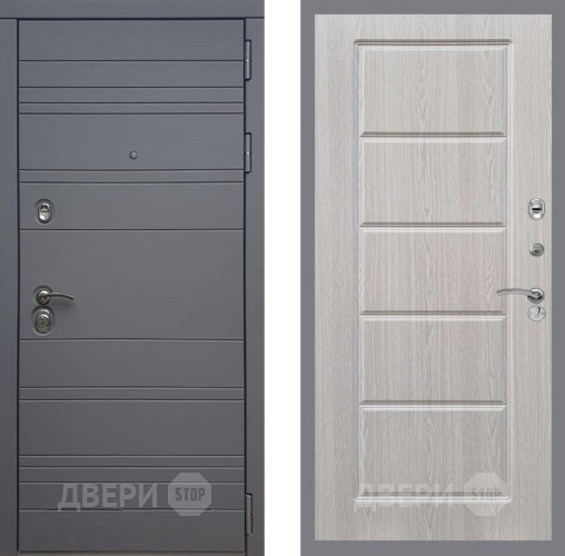 Входная металлическая Дверь Рекс (REX) 14 силк титан FL-39 Беленый дуб в Наро-Фоминске