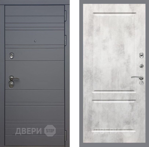 Входная металлическая Дверь Рекс (REX) 14 силк титан FL-117 Бетон светлый в Наро-Фоминске
