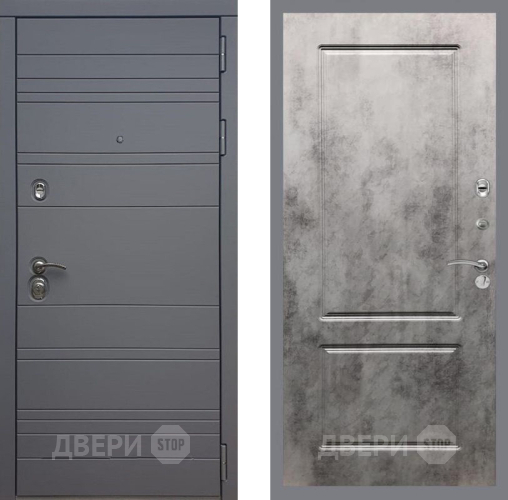 Входная металлическая Дверь Рекс (REX) 14 силк титан FL-117 Бетон темный в Наро-Фоминске