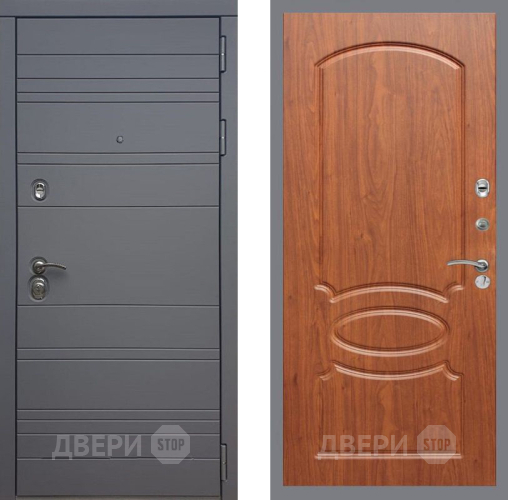 Входная металлическая Дверь Рекс (REX) 14 силк титан FL-128 Морёная берёза в Наро-Фоминске