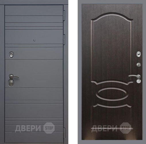 Входная металлическая Дверь Рекс (REX) 14 силк титан FL-128 Венге светлый в Наро-Фоминске