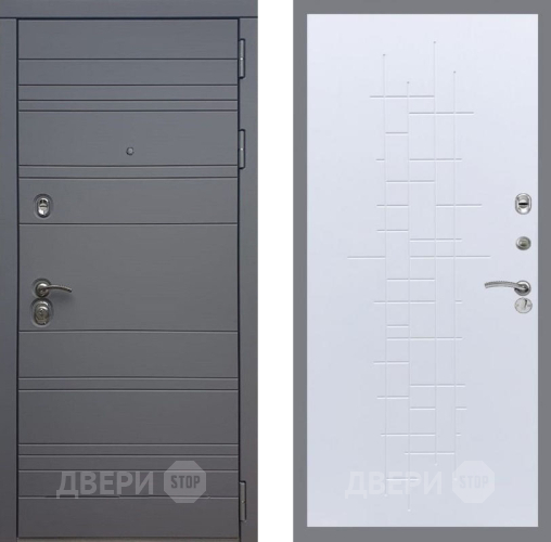 Входная металлическая Дверь Рекс (REX) 14 силк титан FL-289 Белый ясень в Наро-Фоминске
