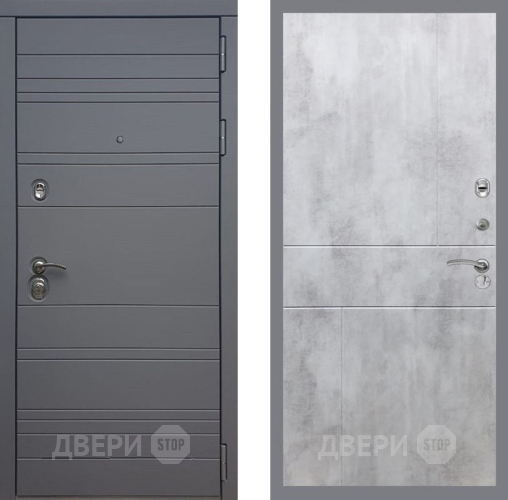 Входная металлическая Дверь Рекс (REX) 14 силк титан FL-290 Бетон светлый в Наро-Фоминске