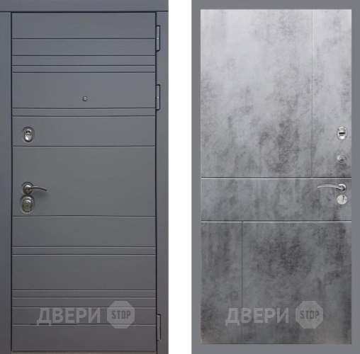 Входная металлическая Дверь Рекс (REX) 14 силк титан FL-290 Бетон темный в Наро-Фоминске