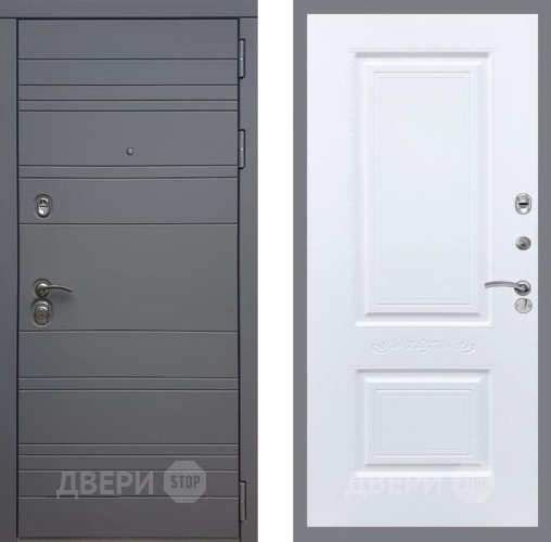 Входная металлическая Дверь Рекс (REX) 14 силк титан Смальта Силк Сноу в Наро-Фоминске