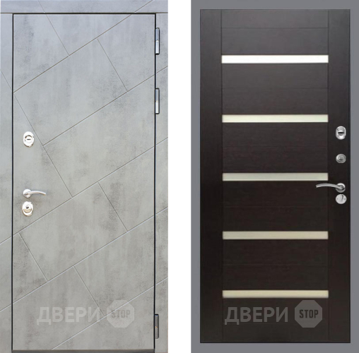 Входная металлическая Дверь Рекс (REX) 22 СБ-14 стекло белое венге поперечный в Наро-Фоминске